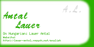 antal lauer business card